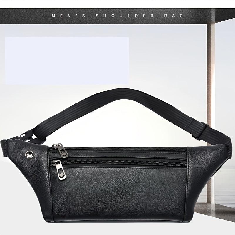 Men's Waist Bag Casual Chest Bag With Earphone Hole