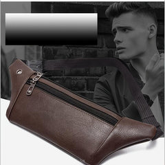 Men's Waist Bag Casual Chest Bag With Earphone Hole