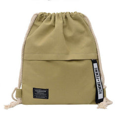Casual Minimalist Drawstring Backpack Solid Versatile Storage Bag