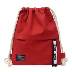 Casual Minimalist Drawstring Backpack Solid Versatile Storage Bag