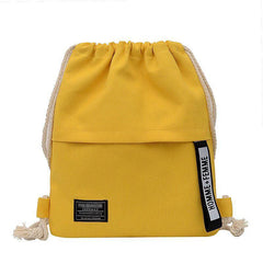 Casual Minimalist Drawstring Backpack Solid Versatile Storage Bag