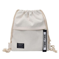 Casual Minimalist Drawstring Backpack Solid Versatile Storage Bag