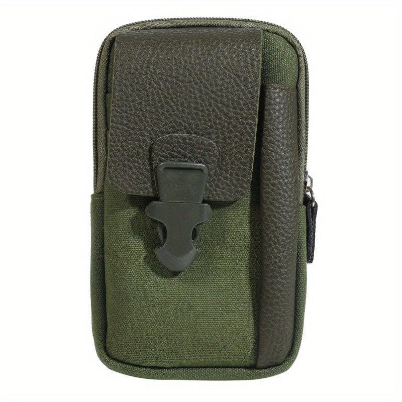 Zipper Waist Bag Double layer Solid Mobile Phone Bag