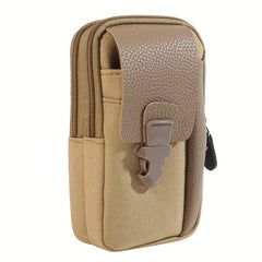 Zipper Waist Bag Double layer Solid Mobile Phone Bag