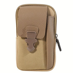 Zipper Waist Bag Double layer Solid Mobile Phone Bag