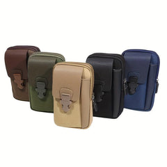 Zipper Waist Bag Double layer Solid Mobile Phone Bag