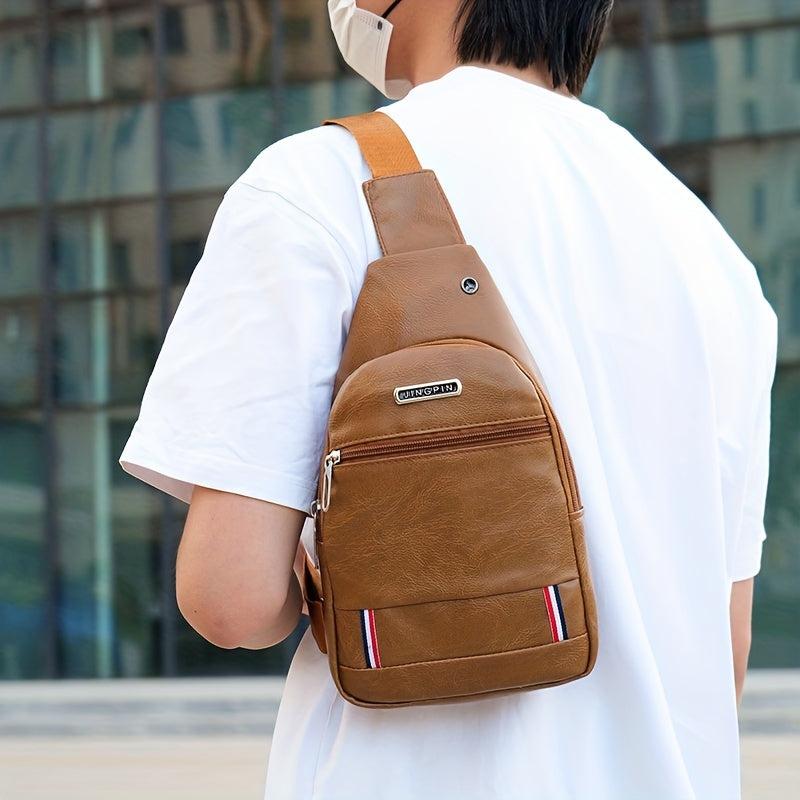 Large Capacity Crossbody Bag PU Leather Casual Messenger Bag