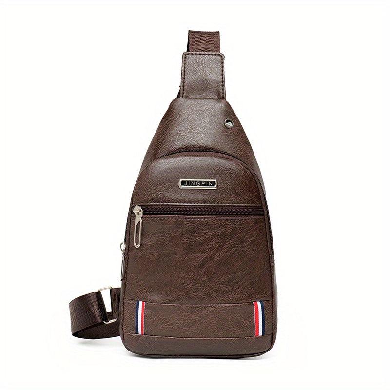Large Capacity Crossbody Bag PU Leather Casual Messenger Bag