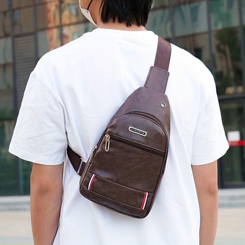 Large Capacity Crossbody Bag PU Leather Casual Messenger Bag