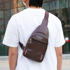 Large Capacity Crossbody Bag PU Leather Casual Messenger Bag