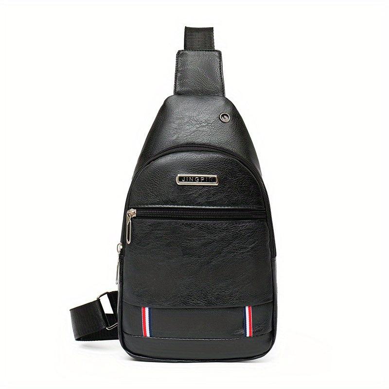 Large Capacity Crossbody Bag PU Leather Casual Messenger Bag