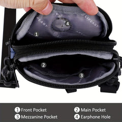 Waterproof Crossbody Bag Cell Phone Pouch Men's Belt Bag Wallet