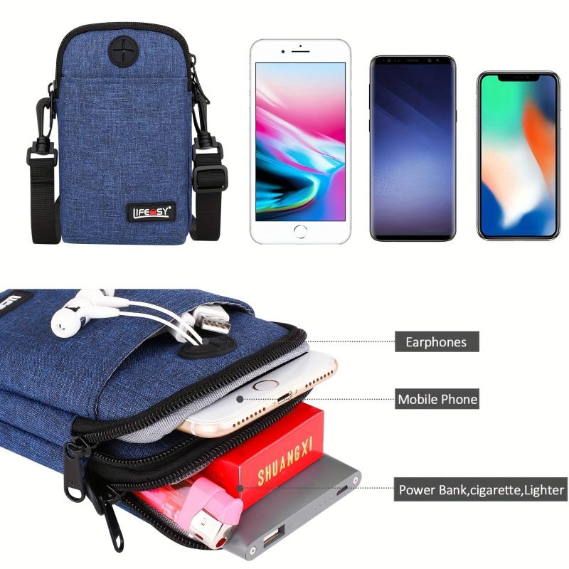 Waterproof Crossbody Bag Cell Phone Pouch Men's Belt Bag Wallet