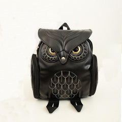 Owl Novelty Flap Backpack Zipper Bookbag for School & Travel