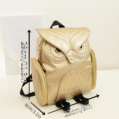 Owl Novelty Flap Backpack Zipper Bookbag for School & Travel