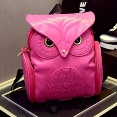 Owl Novelty Flap Backpack Zipper Bookbag for School & Travel