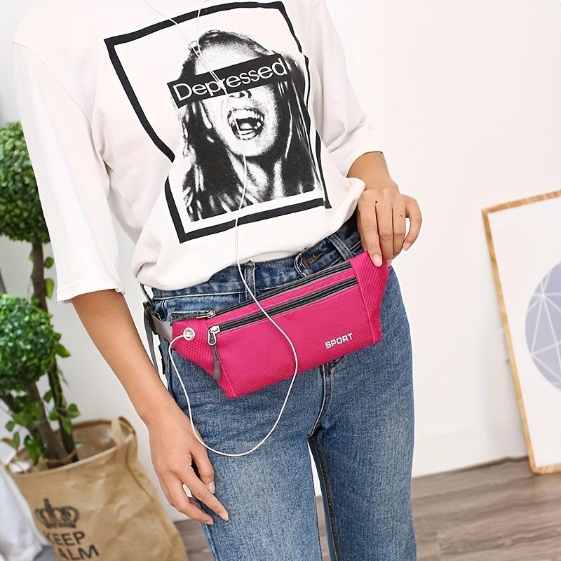 Large Capacity Waist Bag for Travel Outdoor Cycling with Earphone Hole