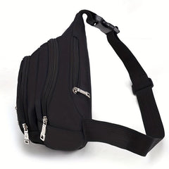 Casual Oxford Cloth Waist Bag Outdoor Multifunctional Large Capacity Chest Bag