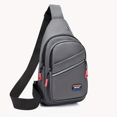 Men's Waterproof Nylon Chest Bag Large Capacity Crossbody Single Shoulder Bag