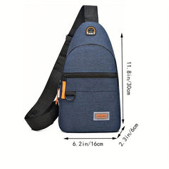 Men's Chest Bag Single Shoulder Crossbody Bag Oxford Cloth Diagonal Backpack