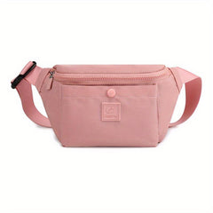 Waterproof Pink Waist Bag Crossbody for Men Women