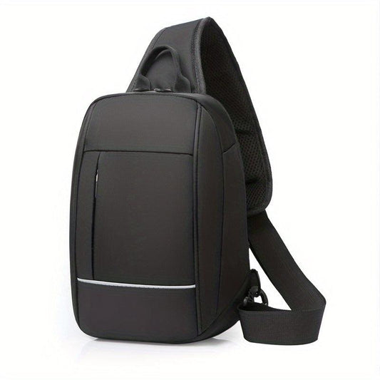 Men's Large Crossbody Bag with USB Charging Port