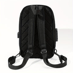 Men's Anti-Theft Shoulder Bag with Password Lock & USB Charging Port