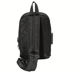 Men's Anti-Theft Shoulder Bag with Password Lock & USB Charging Port