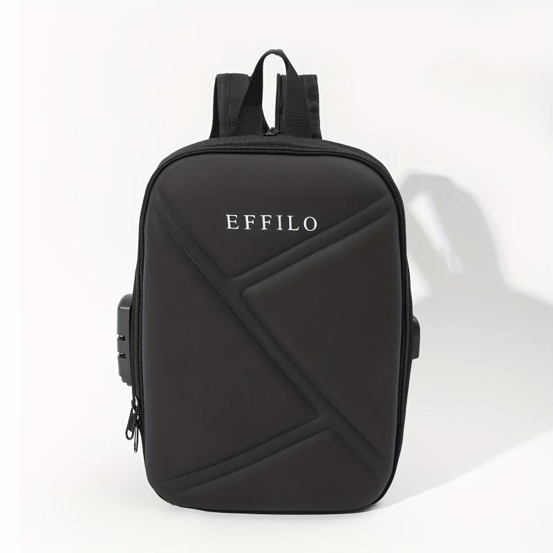 Men's Anti-Theft Shoulder Bag with Password Lock & USB Charging Port