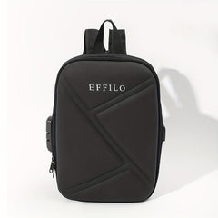 Men's Anti-Theft Shoulder Bag with Password Lock & USB Charging Port