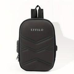 Men's Anti-Theft Shoulder Bag with Password Lock & USB Charging Port
