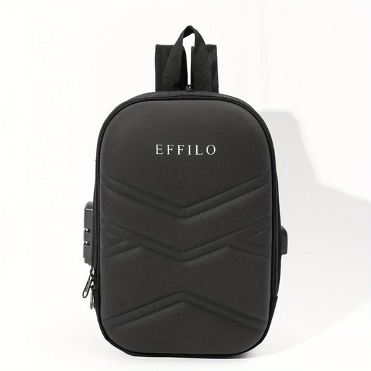 Men's Anti-Theft Shoulder Bag with Password Lock & USB Charging Port