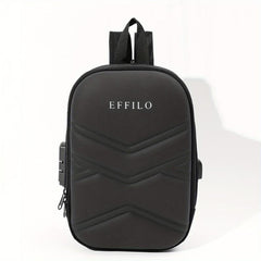 Men's Anti-Theft Shoulder Bag with Password Lock & USB Charging Port