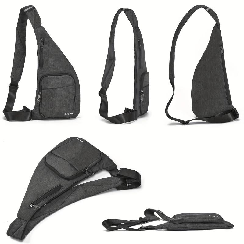 Anti Thief Slim Sling Bag for Men Travel Crossbody Shoulder Bag