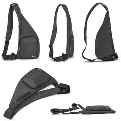 Anti Thief Slim Sling Bag for Men Travel Crossbody Shoulder Bag