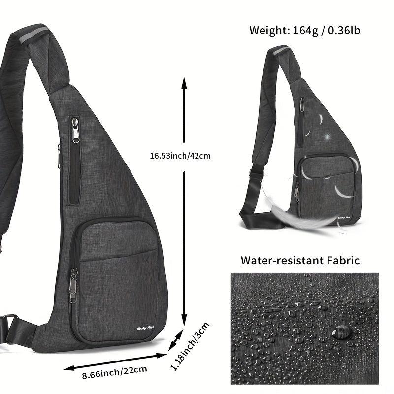 Anti Thief Slim Sling Bag for Men Travel Crossbody Shoulder Bag