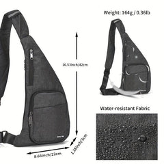 Anti Thief Slim Sling Bag for Men Travel Crossbody Shoulder Bag