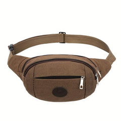 Men's Casual Canvas Waist Bag for Outdoor Hiking Travel