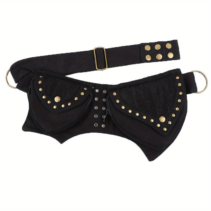 Retro Vintage Rivet Waist Bag Street Style Punk Style Fanny Bag