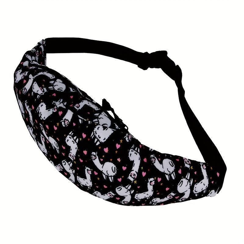 Alpaca Cartoon Waist Bag for Outdoor Sports