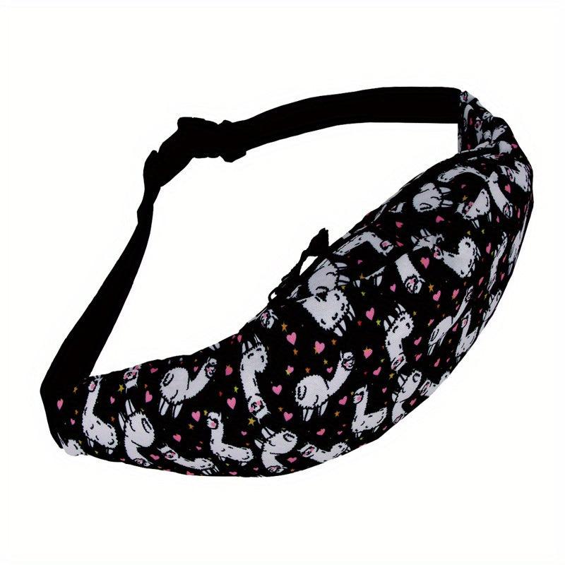 Alpaca Cartoon Waist Bag for Outdoor Sports