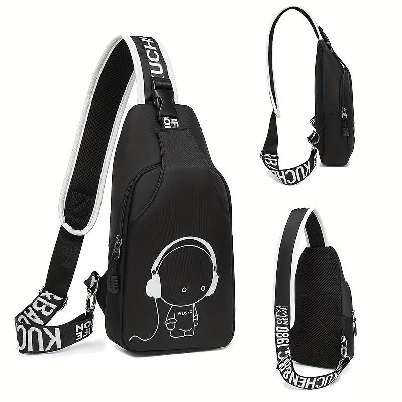 Cartoon Crossbody Bag Multifunctional Travel Hiking Chest Bag