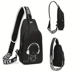 Cartoon Crossbody Bag Multifunctional Travel Hiking Chest Bag