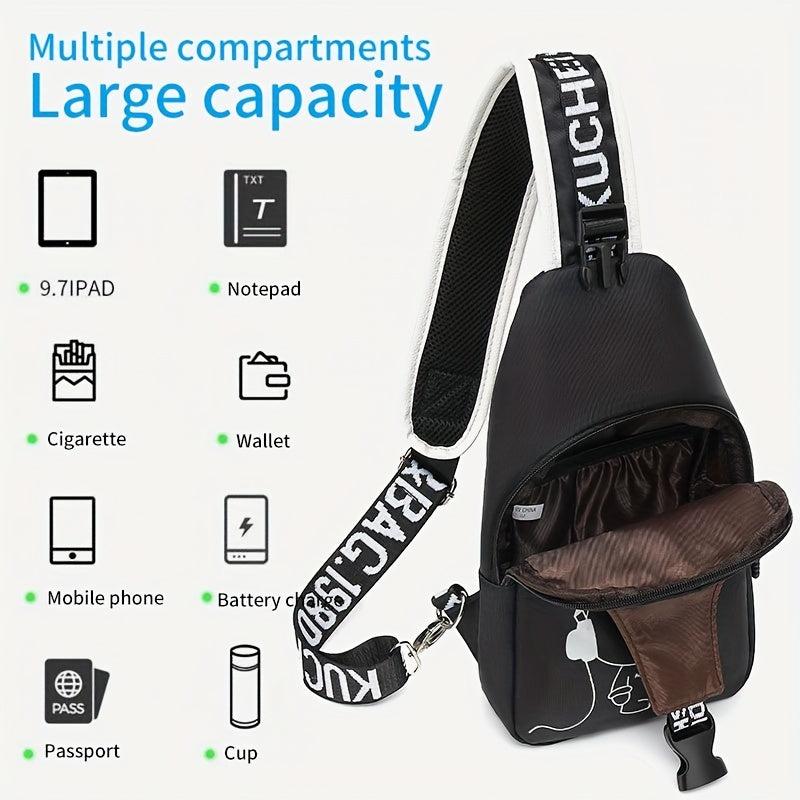 Cartoon Crossbody Bag Multifunctional Travel Hiking Chest Bag