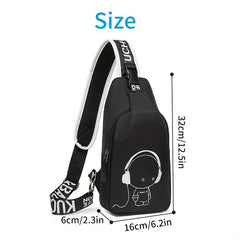 Cartoon Crossbody Bag Multifunctional Travel Hiking Chest Bag