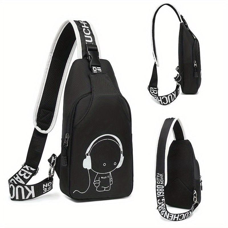 Cartoon Crossbody Bag Multifunctional Travel Hiking Chest Bag