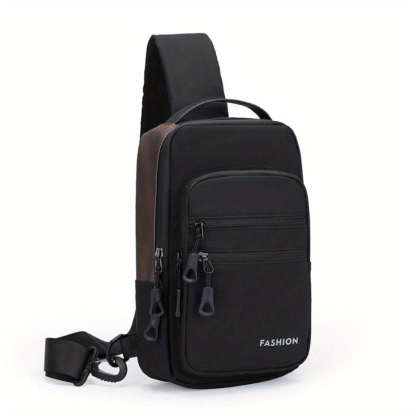 Men Crossbody Shoulder Bag USB Charging Safety Lock Travel Pack