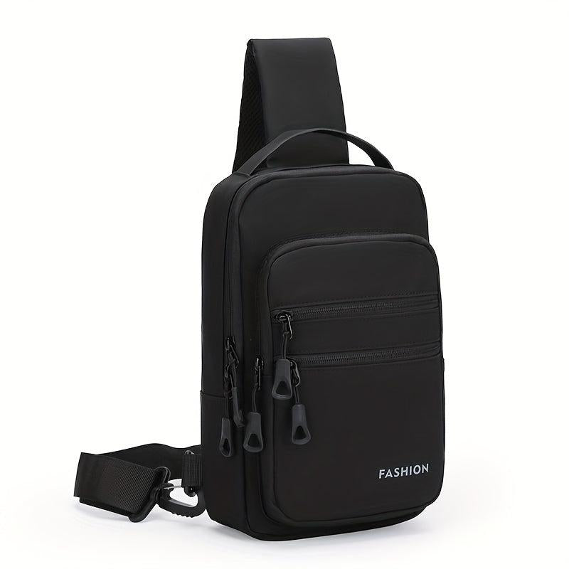Men Crossbody Shoulder Bag USB Charging Safety Lock Travel Pack