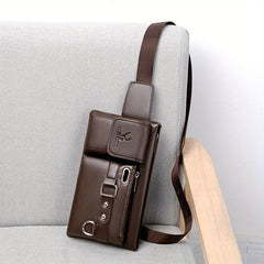 Men's Casual PU Leather Waist Chest Bag