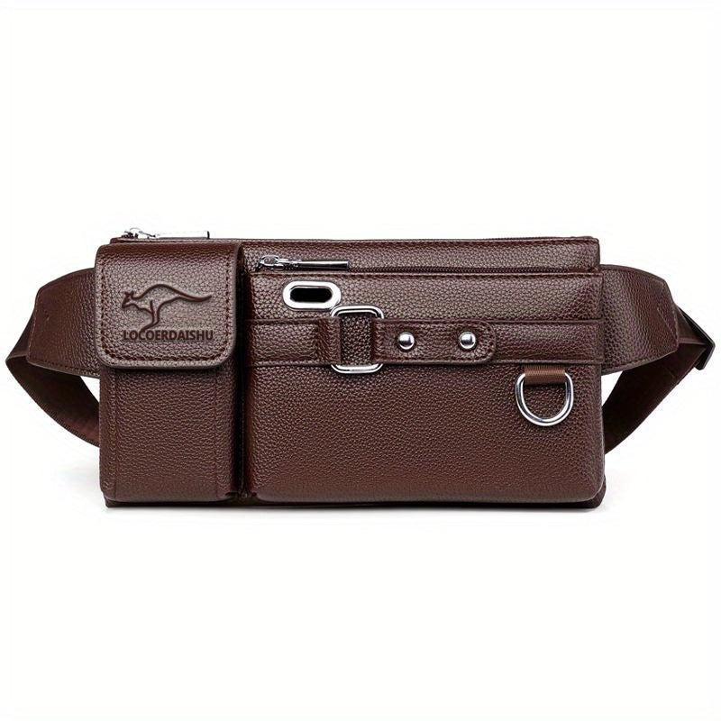 Men's Casual PU Leather Waist Chest Bag